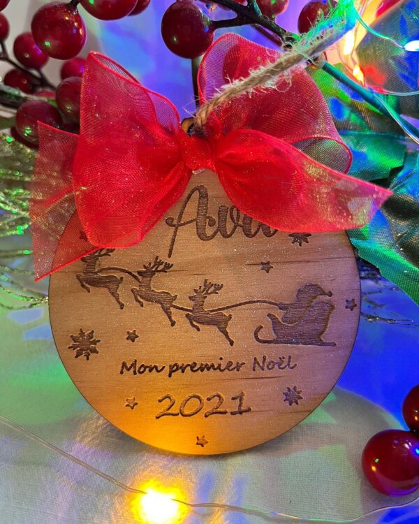 boule noel prenom personnalise cadeau unique atelier chc 974 reunion ile