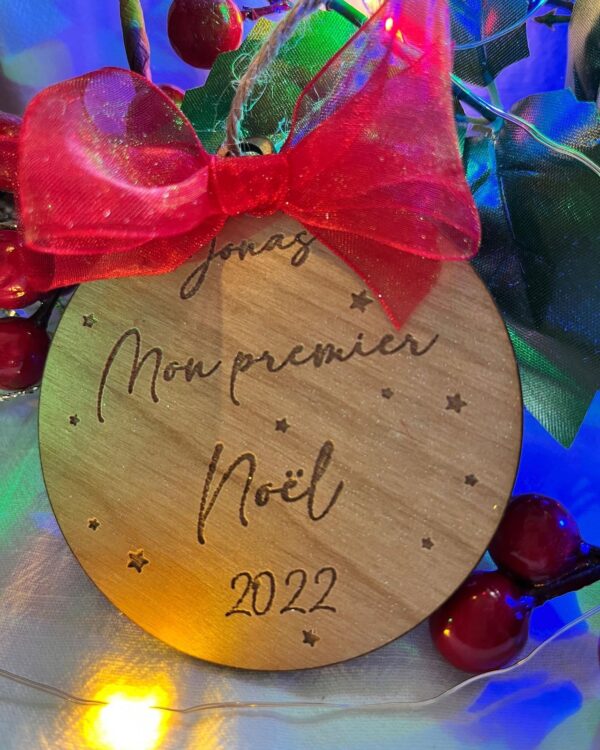 boule noel prenom personnalise cadeau unique atelier chc 974 reunion ile enfant